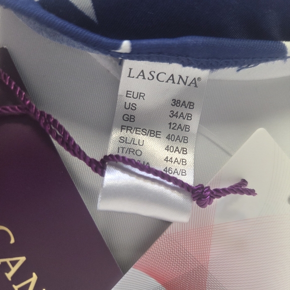 Lascana Red and Blue Star Bikini Top Size 34 A/B - Picture 3 of 4